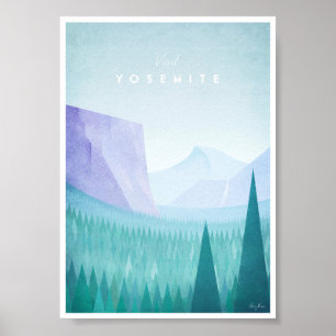 Yosemite National Park Vintage Travel Poster