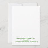 Yosemite National Park waterval - vanaf het dek Kaart (Achterkant)