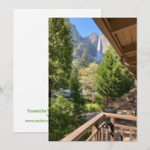 Yosemite National Park waterval - vanaf het dek Kaart (Voorkant / Achterkant)