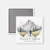 Yosemite National Park Wedding Magnet - Aangepast Magneet (Voorkant / Achterkant)