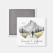 Yosemite National Park Wedding Magnet - Aangepast Magneet (Voorkant / Achterkant)