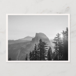 Yosemite National Park Zwart & Witte Zonsondergang Briefkaart
