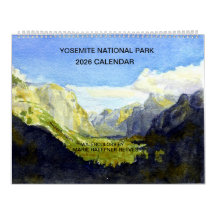 YOSEMITE NATIOONAAL PARK 2026 WATERVERF KALENDER