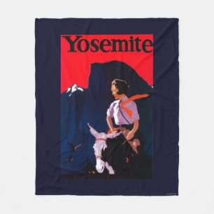 Yosemite poster Yosemite, CA Fleece Deken