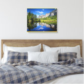Yosemite Reflection Canvas Afdruk (Insitu (Slaapkamer))