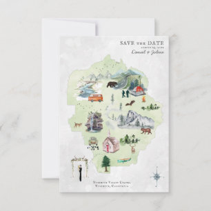 Yosemite Routekaart bestemming bruiloft