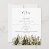 YOSEMITE Russe Aquarelle Pine Arbre Détails Carte (Devant)