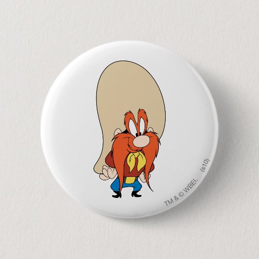 Yosemite Sam Hands op Hips Ronde Button 5,7 Cm (Voorkant)