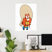 Yosemite Sam met de handen op de heupen Poster (Thuiskantoor)