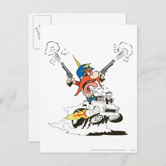 Yosemite Sam Road Rage Briefkaart (Voorkant / Achterkant)