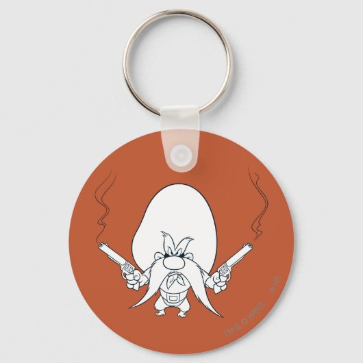 Yosemite Sam Roking Pistolen Sleutelhanger (Voorkant)