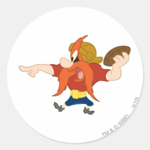 Yosemite Sam WANDELTUITJE!!! Ronde Sticker