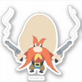 Yosemite Sam weer weg Sticker (Voorkant)