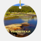 Yosemite Schilderachtig kerstversiering Keramisch Ornament (Achterkant)