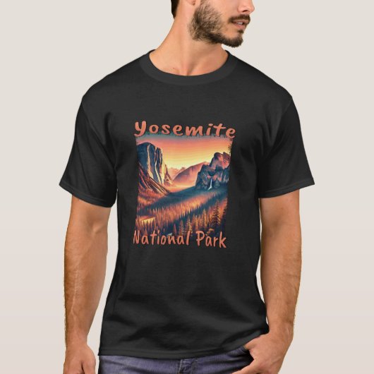 Yosemite Sunset Hiking Nature Mountains T-shirt (Voorkant)