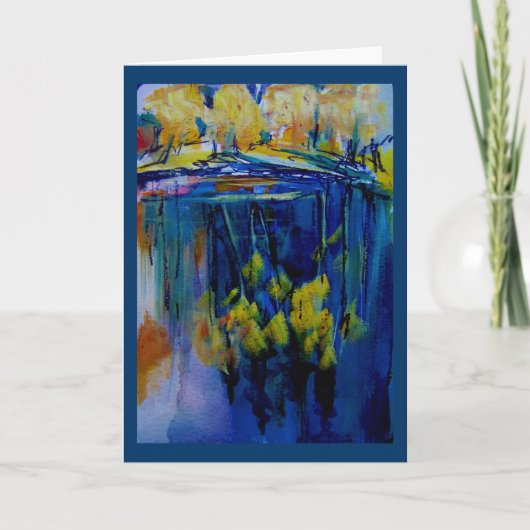 Yosemite sur la rivière Merced, carte aquarelle (Devant)