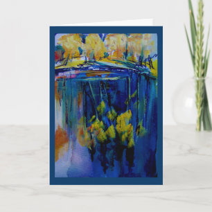 Yosemite sur la rivière Merced, carte aquarelle