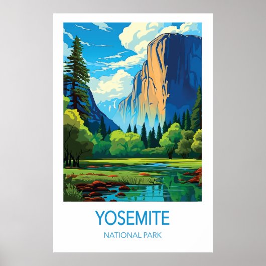 Yosemite Travel Poster National Park Art (Devant)