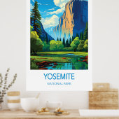 Yosemite Travel Poster National Park Art (Cuisine)