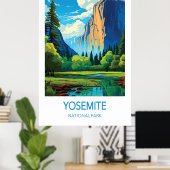 Yosemite Travel Poster National Park Art (Bureau à domicile)