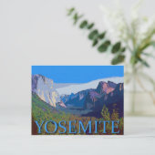 Yosemite-Uitzicht met tekst Briefkaart (Staand voorkant)
