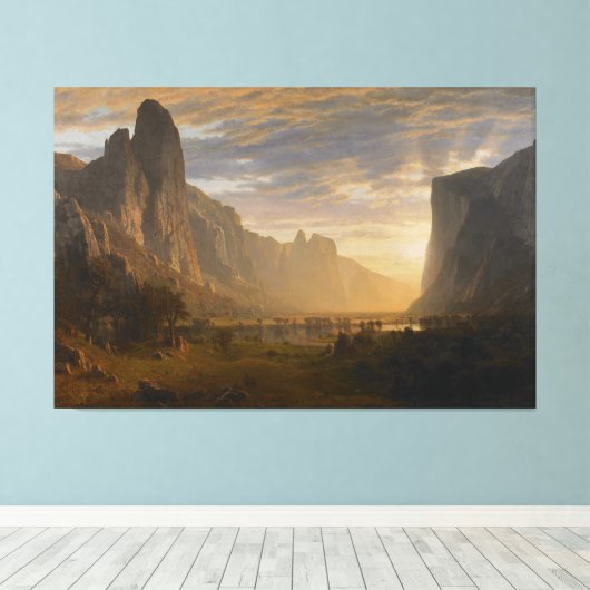 Yosemite-vallei Canvas Afdruk (Insitu (Houten vloer))