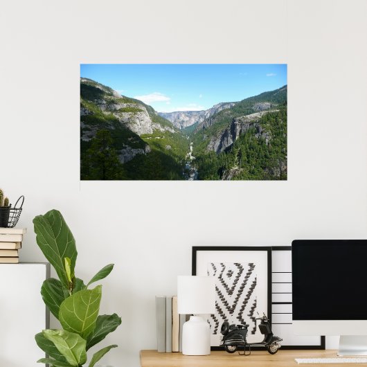 Yosemite-vallei in het Nationaal Park Yosemite Poster (Thuiskantoor)