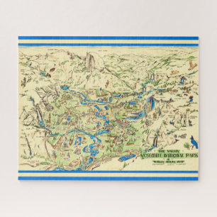 Yosemite Valley 16x20 kaart Legpuzzel