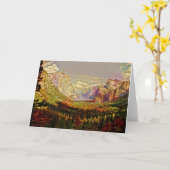 Yosemite Valley Artsy Note Kaart (Gele Bloem)
