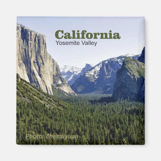 Yosemite Valley California Travel Magnets photo (Devant)