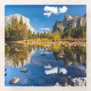 Yosemite Valley in Herfst Glazen Onderzetter
