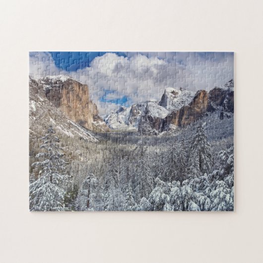 Yosemite Valley in sneeuw Legpuzzel (Horizontaal)