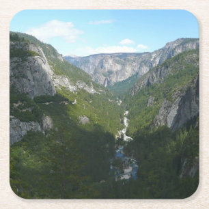 Yosemite Valley in Yosemite National Park Vierkante Kartonnen Onderzetter