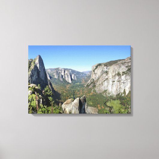 Yosemite Valley Panorama 2 - Yosemite Canvas Afdruk (Voorkant)