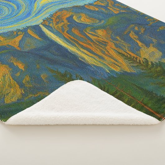 Yosemite Valley Yosemite National Park ala van Gog Sherpa Deken (3/4)