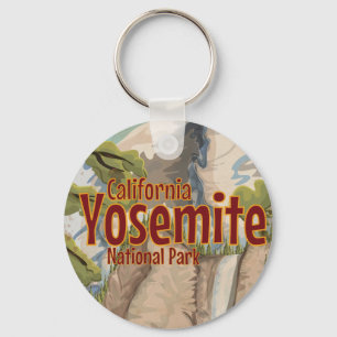 Yosemite Vintage Poster Sleutelhanger