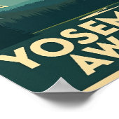 Yosemite vous attend - Affiche de voyage rétro (Coin)