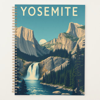 Yosemite Waterfall California Retro Planner