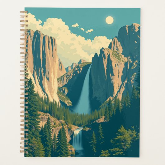 Yosemite Waterval  Retro Planner (Voorkant)