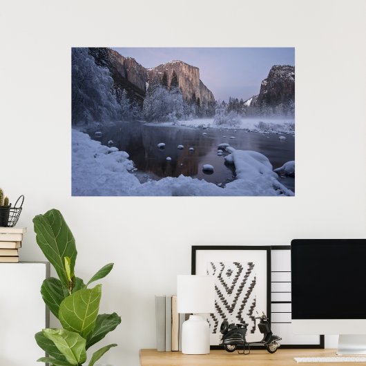 Yosemite Winter Landschap Poster (Thuiskantoor)