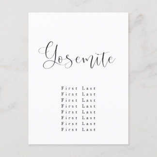 Yosemite Zitkaart Briefkaart