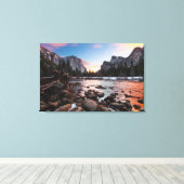 Yosemite's poorten van de vallei canvas afdruk (Insitu (Houten vloer))
