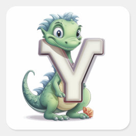 Yoshi de Jonge Draak Vierkante Sticker