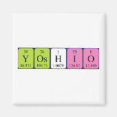 Yoshio nom de table périodique aimant (Devant)