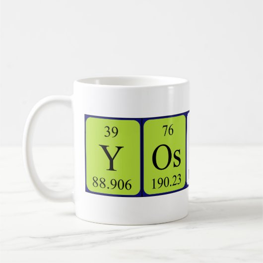 Yoshio nom de table périodique mug (Gauche)