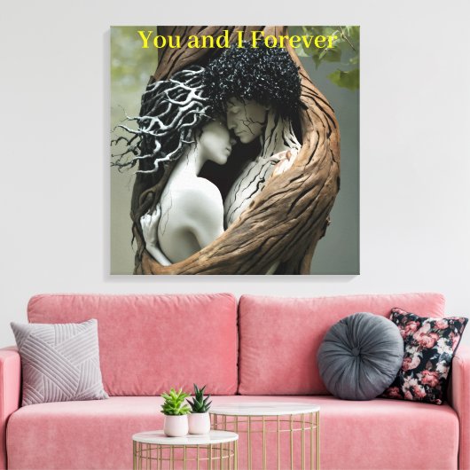 You and I Forever Canvas Afdruk (Insitu (Woonkamer))
