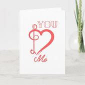 You and Me Romantic Couple Kaart (Voorkant)