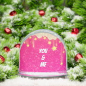You and Me Wedding Snow Globe Pink (Noël)