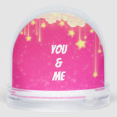 You and Me Wedding Snow Globe Pink (Arrière)