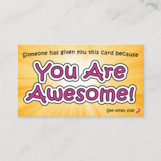 You Are Awesome Cards - Appreciation Cards Contactkaartje